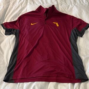 Nike Garnett and Gray 2xl Florida State Seminoles Men's Polo Shirt